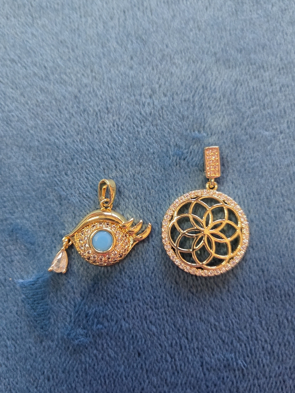 Adina Eden Evil Eye Gold Plated Pendant Set